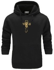 Lion Cross Hoodie Gym Clothing Bodybuilding Training Workout Exercise Boxing Top