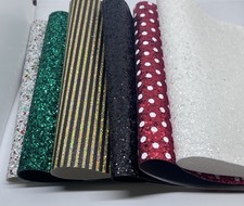 6 Sheets Faux Leather, Glitter Sheets, 8x11 Lot Of Leatherette, Faux Leather B1