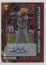 2020 Panini Prizm Draft Picks Power Surge Red /50 Alerick Soularie Auto 1o3y