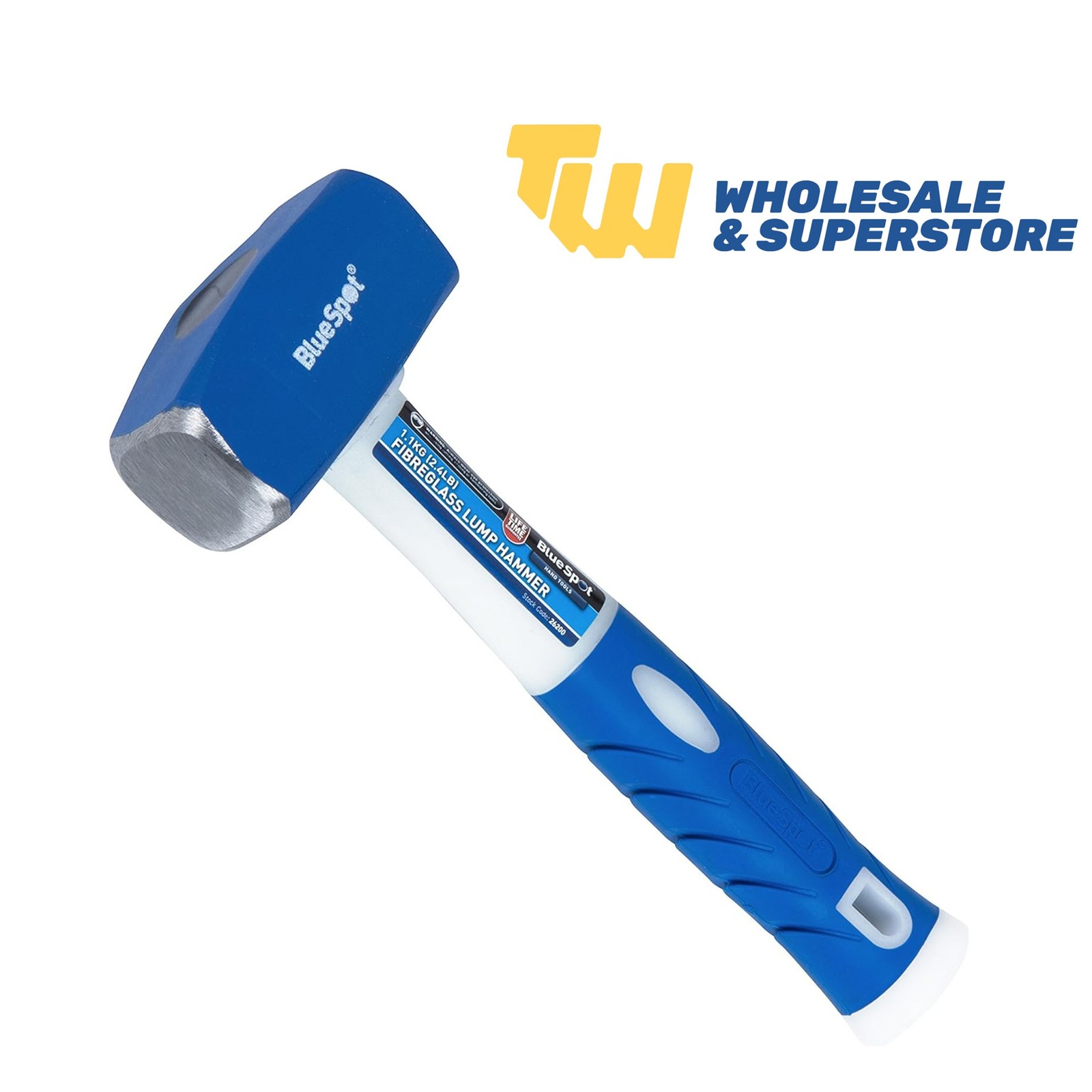 Club Hammer Fibreglass Handle 1.13kg (2.1/2lb) by BlueSpot - 26200 - Image 3