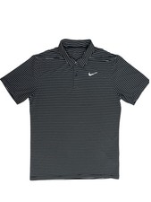 Nike Dri-Fit Men  s Small Black White Striped Polo Shirt Short Sleeve Golf