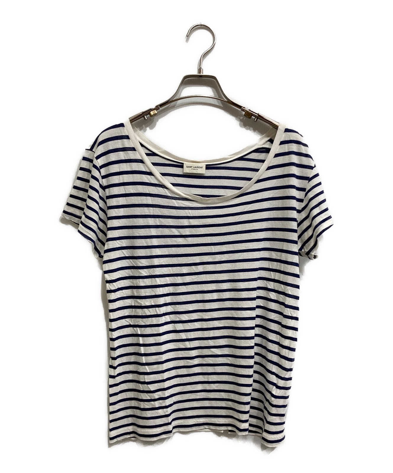 T shirt da ballo Saint Laurent Paris a righe XS blu navy x bianco ext+++