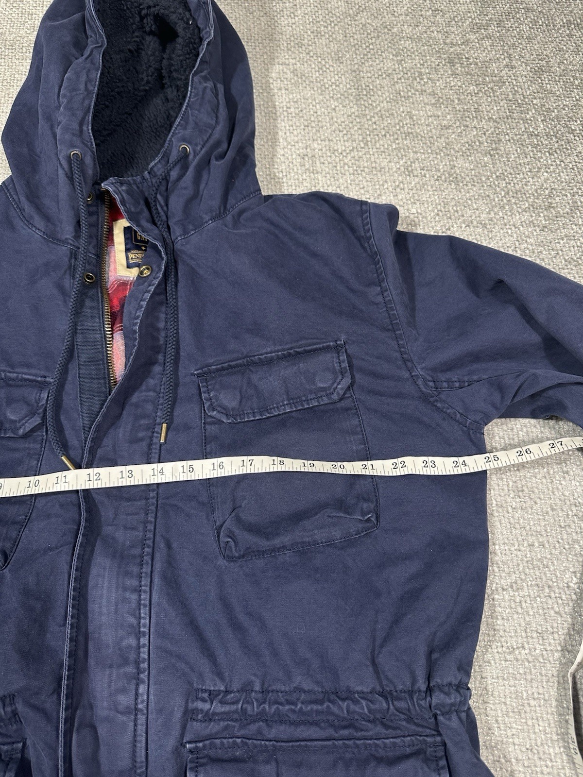 GAP Pendleton Jacket Mens Large Blue Fatigue Fiel… - image 4