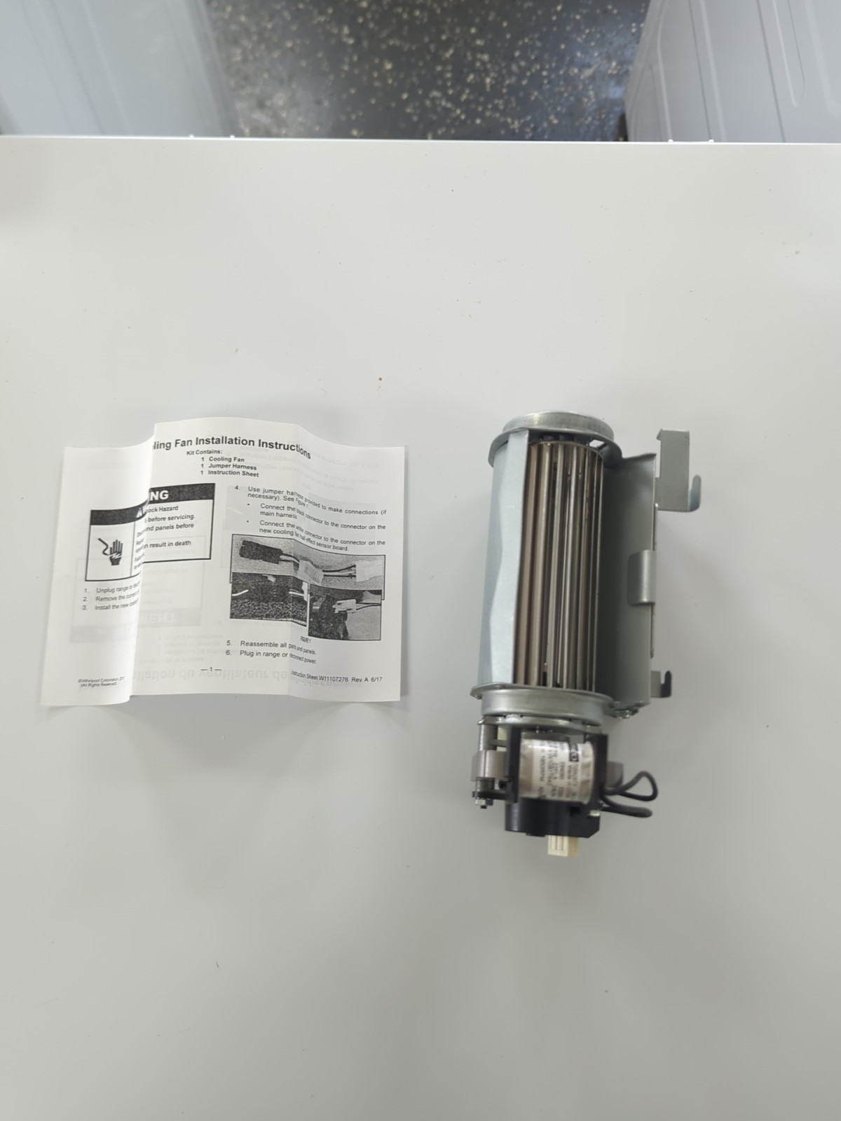 Whirlpool W11107275 Refrigerator Cooling Fan Replacement-image