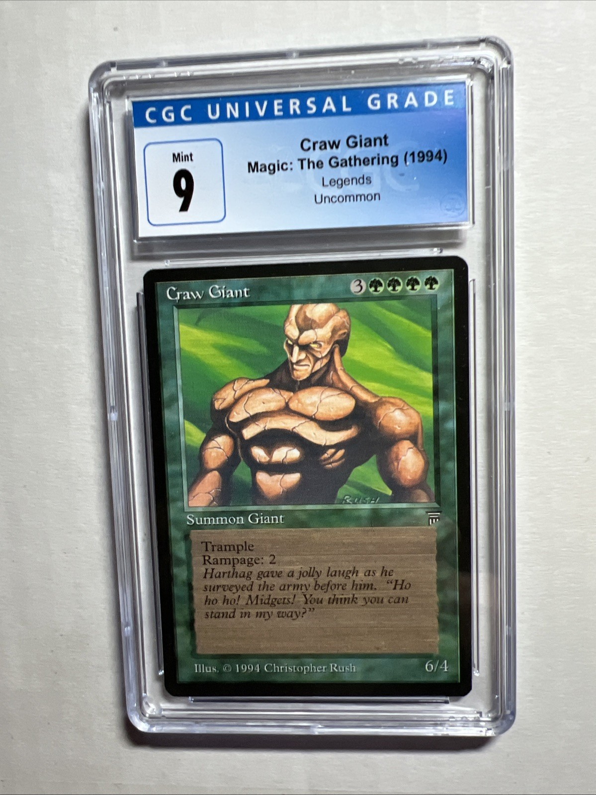 MTG Legends Craw Giant CGC 9 MINT 1994 release