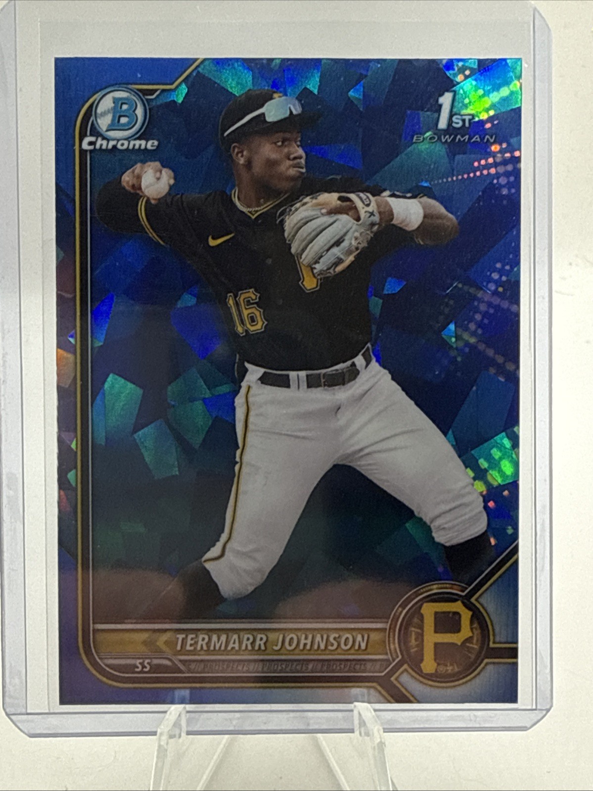 2022 Bowman Draft Sapphire Termarr Johnson 1st Bowman Card Pittsburgh Pirates