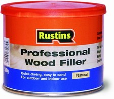 Rustins Professional Wood Filler Durable Repairs White/Natural 250g/500g/1kg