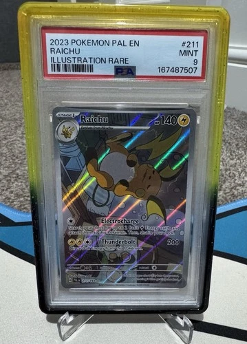 Pokémon TCG Raichu Holo Card Scarlet & Violet Paldea Evolved 211/193 PSA 9