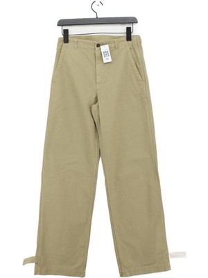 Margaret Howell Herren Hose S hellbraun 100% Baumwolle weites Bein Chino