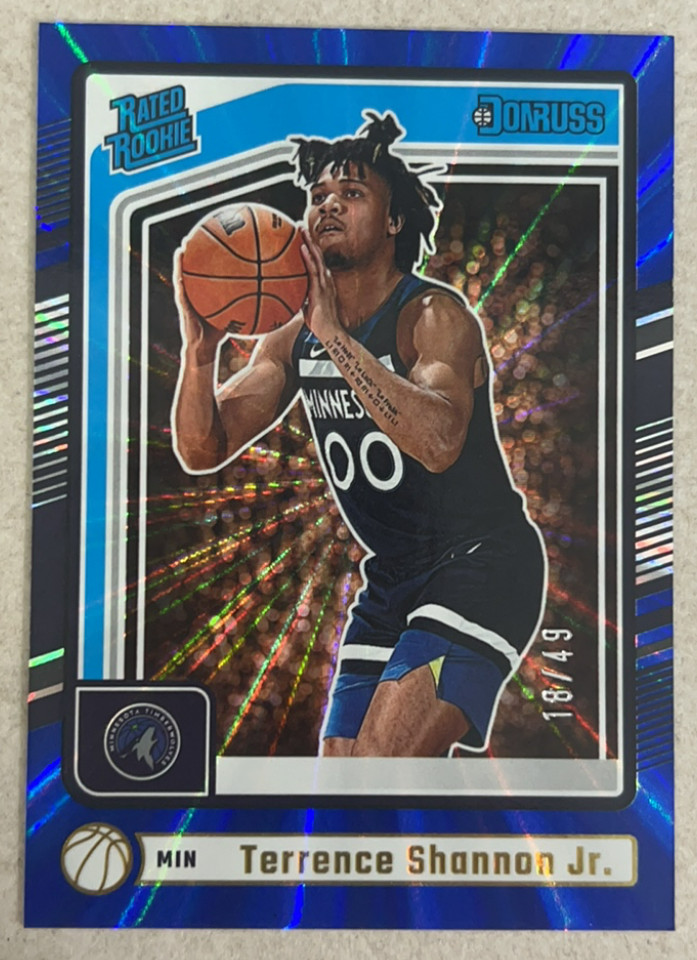 Terrence Shannon Jr 2024-25 Panini Donruss 18/49 Blue Laser Rated Rookie #226