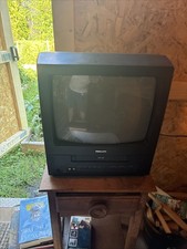 Philips CRT TV VCR Combo VHS Player CCB130AT02 Gaming Tested WORKING