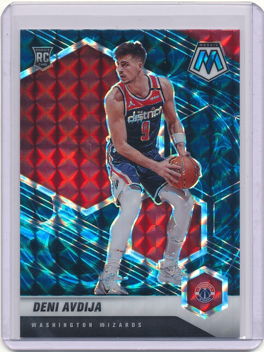 2020 PANINI MOSAIC 217 DENI AVDIJA GENESIS CASE HIT ROOKIE WIZARDS BLAZERS