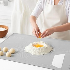 Non-slip Silicone Pastry Mat, 32" x 24" Baking Mat, Extra Large Dough Rolling...