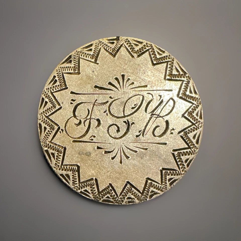 Серебряная монета номиналом 25 центов 1876 с изображением сидящей Свободы — жетон любви — подробная гравировка вручную - Изображение 2 из 2