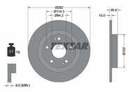 2X Textar 92301303 Bremsscheibe FüR Honda