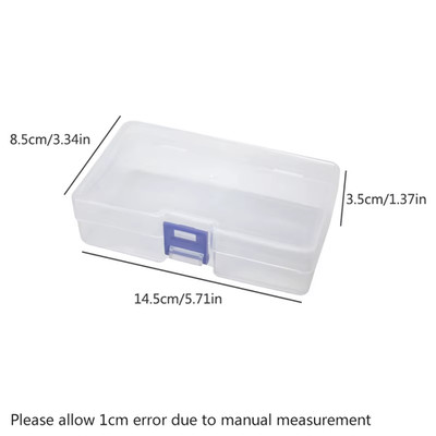 1-109Pcs Transparent Lockable Box Small Object Storage Box Fishing Gear Accessor