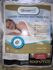 Heated Mattress Pad Twin, Beautyrest, 5 Heat Settings