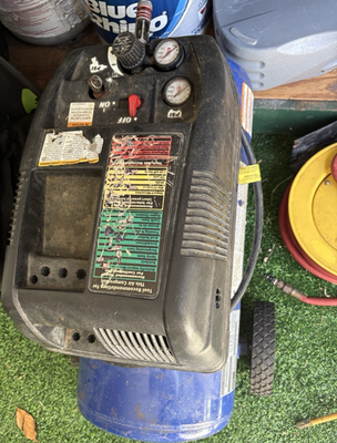 #ad Campbell Hausfeld CH Portable 6 Gal 120V Air Compressor Blue Black w Gauge $350.00