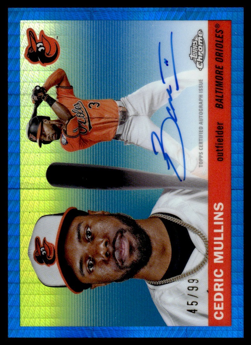 2025 Topps Chrome Platinum Autographs Blue Refractors Cedric Mullins Rookie Auto