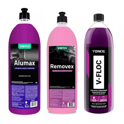Alumax + V-Floc + Removex Kit Auto KFZ Reinigung Vonixx Vintex 3x 1,5L