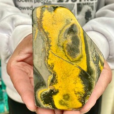 451G Magic pattern bumblebee ocean jasper quartz crystal specimen healing