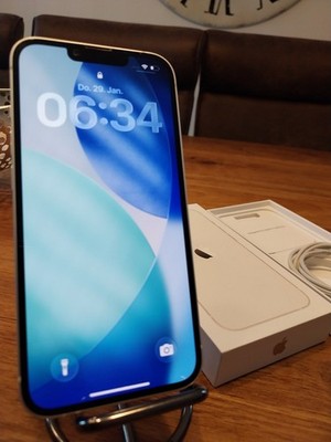 Apple iPhone 13 - 128GB - Weiß + Rechnung + Garantie + Gewährleistung 