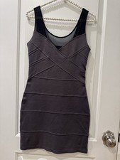 Express Gray Dress Work Professional But Sexy XS Stretchy 