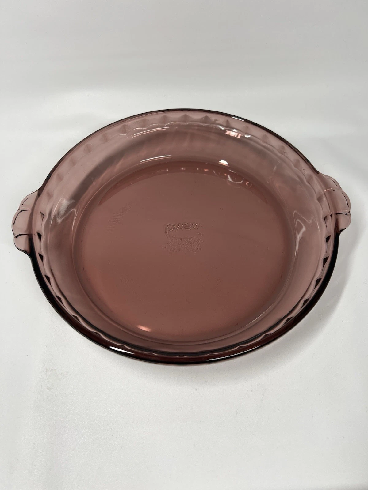 Vintage Pyrex Amethyst Glass Pie Plate 229 Purple Fluted Deep Dish 9.5" USA