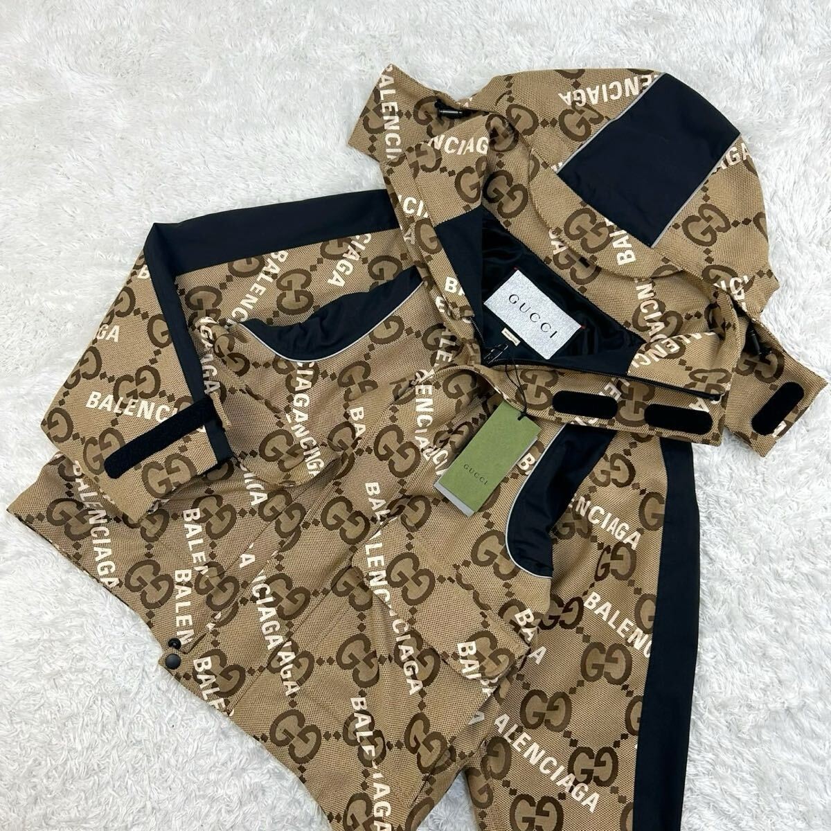 6084 With Tag  Gucci Balenciaga GUCCI BALENCIAGA Allover Mountain Jacket GG