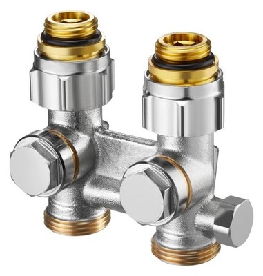 Absperrverschraubung ZBU ''Multiflex F'',1/2''AG x 3/4''AG,Ms   Deutsche Qualität