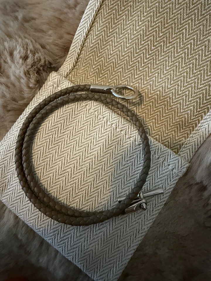 Pulseira de couro Hermes excelente estado com caixa AUTÊNTICA - Imagem 3 de 4