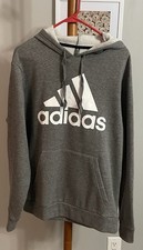 Men  s Adidas Golf Gray / White Hoodie Sweatshirt Size M