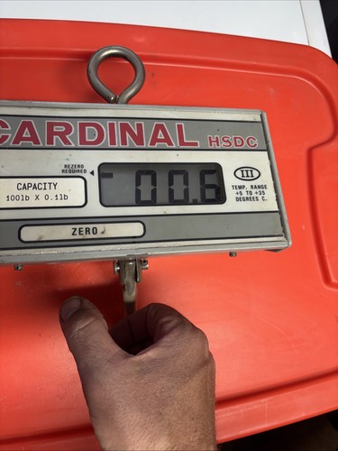 Cardinal Detecto HSDC-100 Electronic Capacity Hanging Scale 99.95 x 0.05 lb