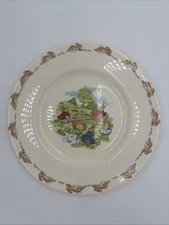 Royal Doulton Bunnykins 1936 8" Bone China Plate Seesaw Scene