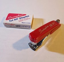 vintage Swingline Tot 50 mini stapler with staples made in USA