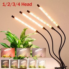 1/2/3/4/5 Lamp Heads LED Grow Light Full Spectrum Veg Indoor Clip Plant Lights