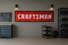 Red Craftsman Tools Brand Flag 71x24" Workshop Mechanic Garage Banner Decor