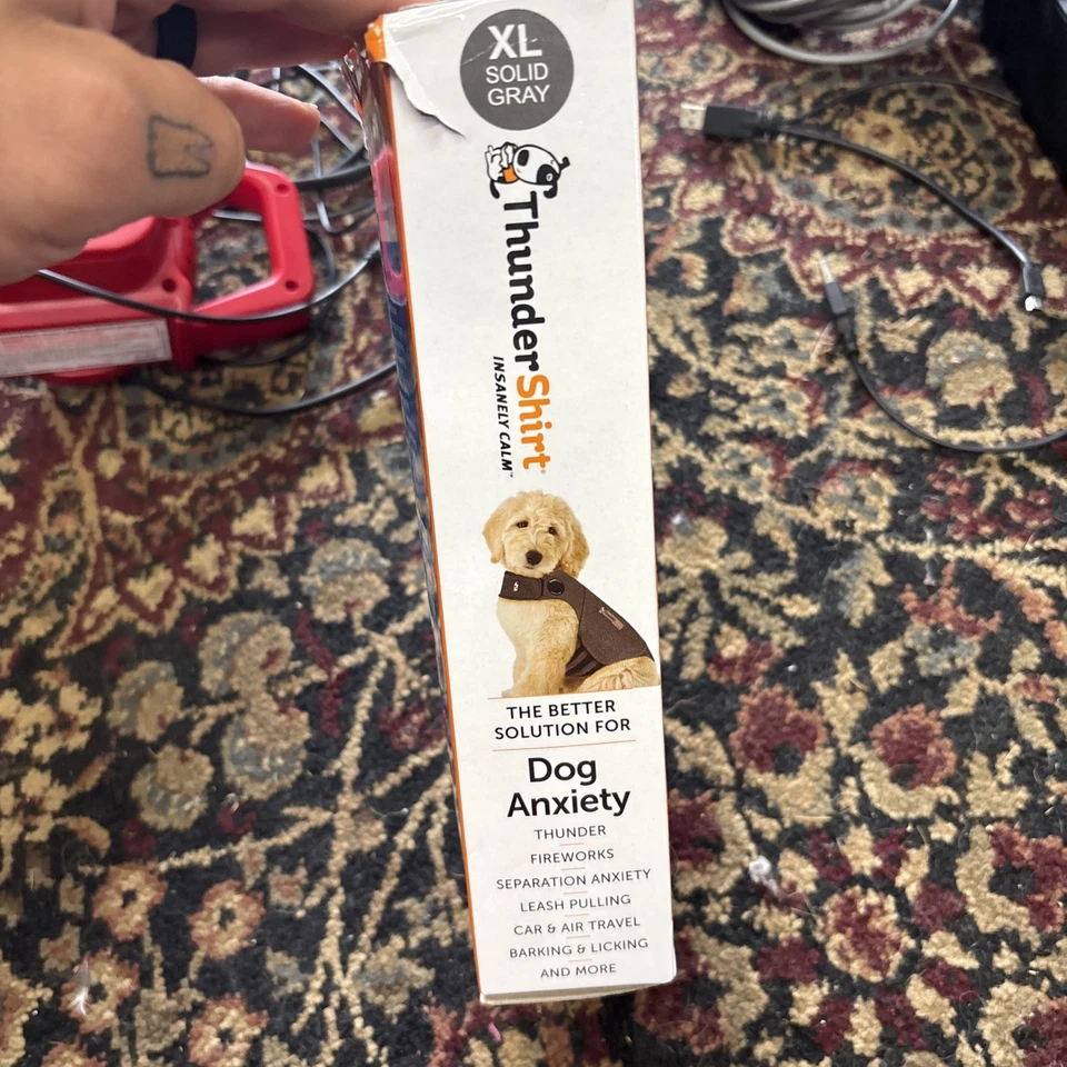 Camisa Thunder Alivio de Ansiedad para Perros XL Gris Foto 2 de 4