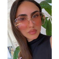 NEW Gucci GG0818SA Pink Lens Marmont Logo Sunglasses