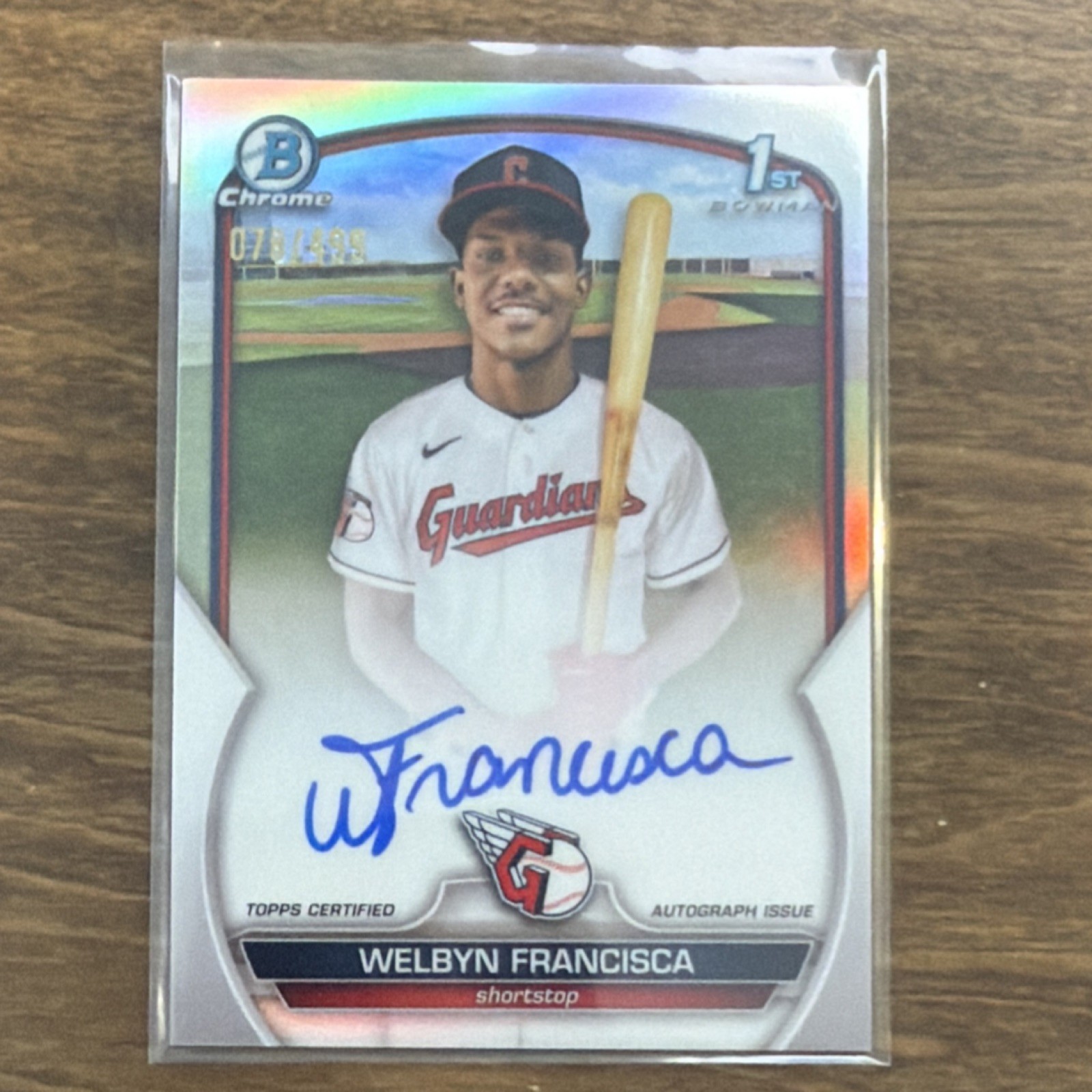 Topps 2023 Bowman Chrome Prospect Auto Welbyn Francisca #CPA-WF Refractor /499 …