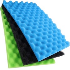 LTWHOME Fish Pond Foam Filter Sponge Set 17" X 11" Media Pack of 1 Set