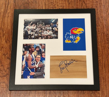 LARRY BROWN Autograph Autographed Signed Auto Floor Framed KANSAS BASKETBALL