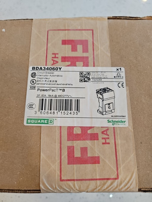 BDA36060 Square D 60 Amp Circuit Breaker NEW IN BOX BDA36060Y