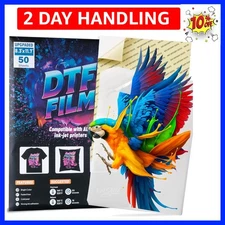 DTF Transfer Film, 50 Sheets 8.5"*11" DTF Paper for All Inkjet Printers,DTF F...