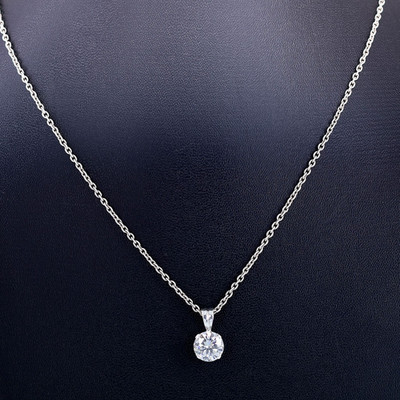 2.00 Ct Certified White Diamonds Solitaire Pendant/Necklace-FREE Diamond studs!