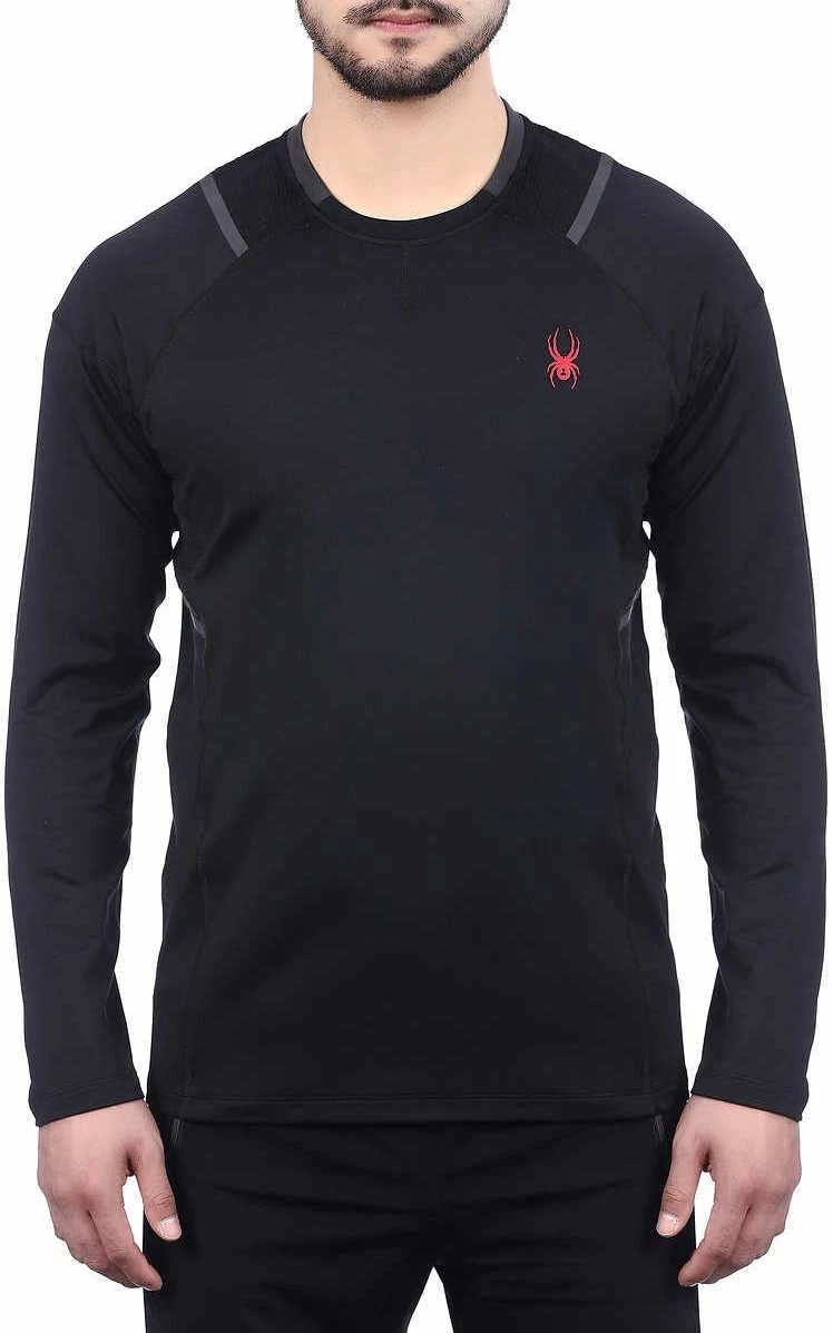 Spyder Active Men’s Long Sleeve T Shirt (Black, Medium)