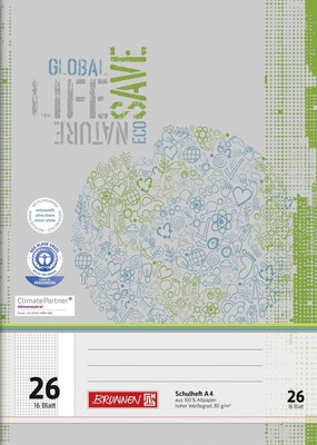 Baier & Schneider Brunnen 104412601 Recycled Exercise Book A4 (16 Sh (UK IMPORT)
