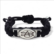 Atheist Flag Adjustable Charm Bracelet Symbol of Non-Belief