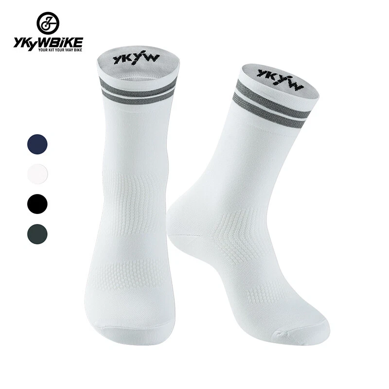 Cycling Socks Reflective  Sports Outdoor Breathable Socks Moisture Wicking - Image 2 of 4