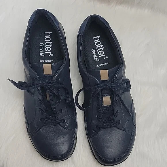HOTTER Fearne II Otholite Navy Blue Lace Up Comfort Casual Sneaker Shoes 8.5 NEW image 3